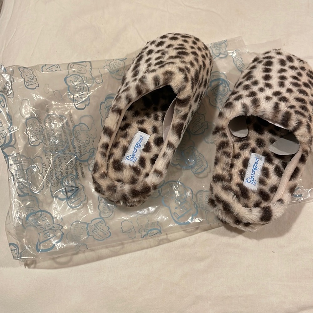 Animal print slippers